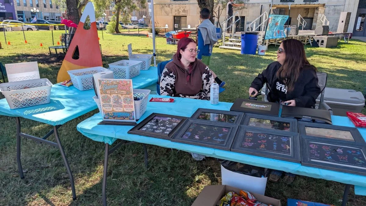 Vendors displaying crafts at a STOMP Fest 2026 booth